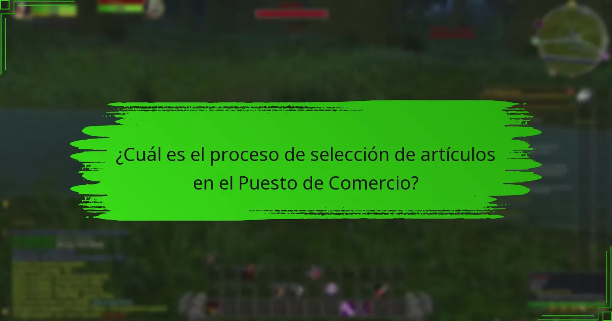 ¿Cómo puedo comprobar la disponibilidad de artículos en el Puesto de Comercio?
